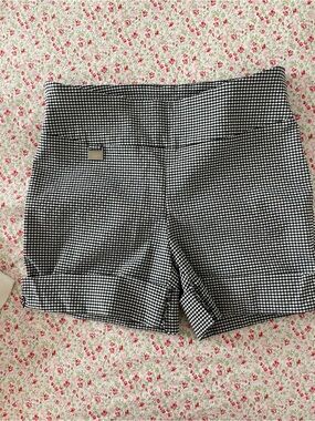 Women’s Gingham Black & White Shorts